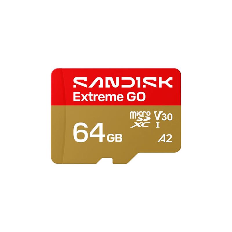Tarjeta de Memoria SanDisk Extreme GO microSDXC 64GB UHS-I U3 V30 A2 170MB/s