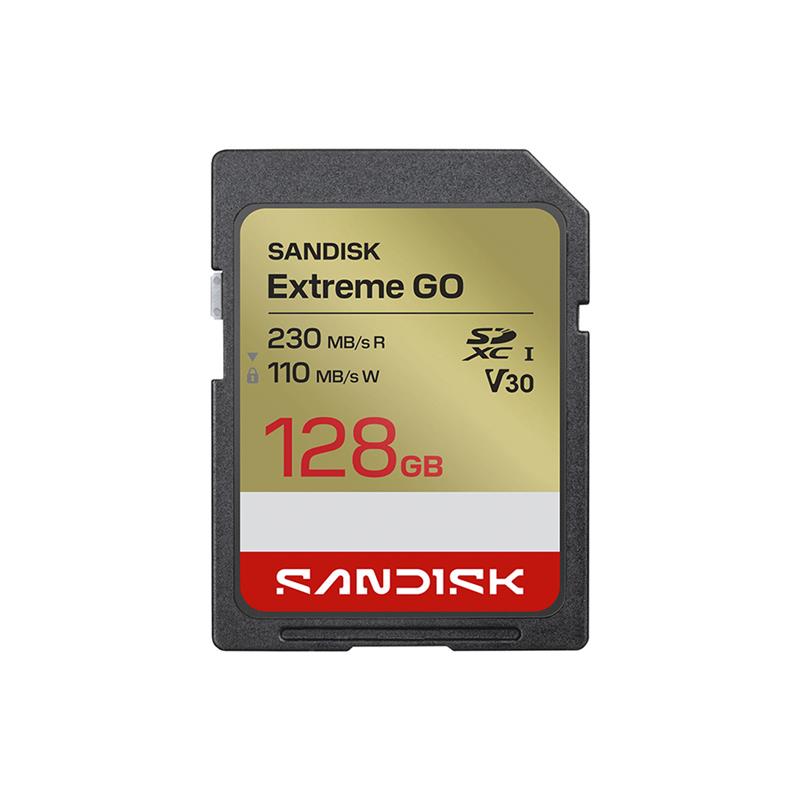 Tarjeta de Memoria SanDisk Extreme GO SDXC 128GB UHS-I U3 V30 230MB/s