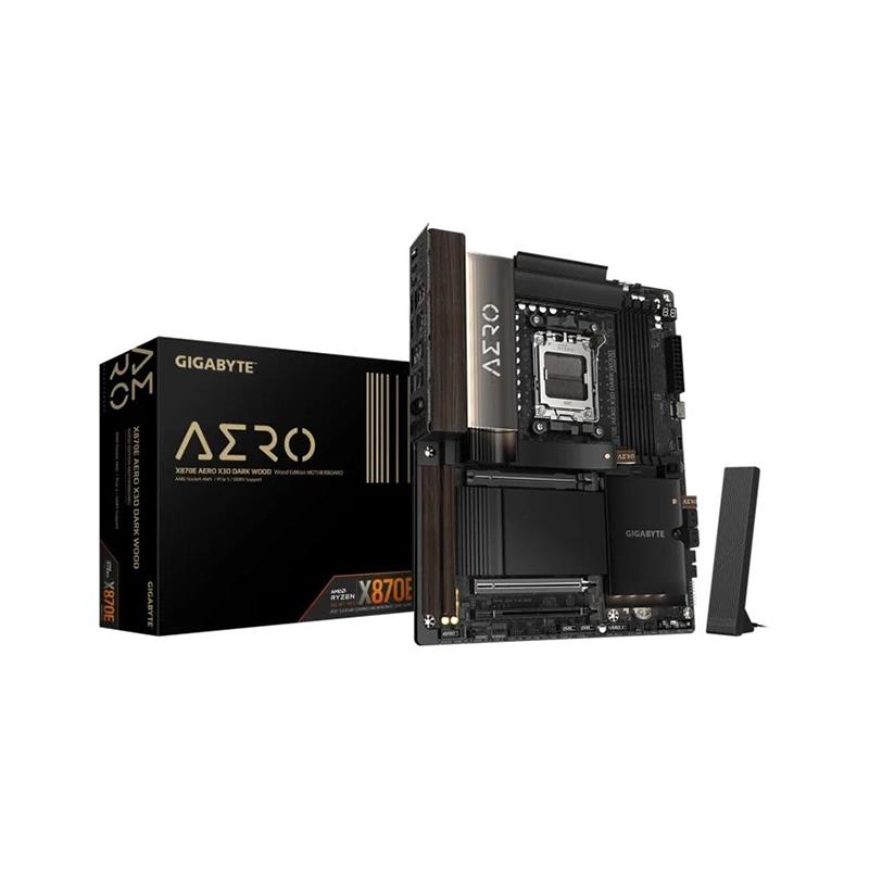 Motherboard GIGABYTE X870E AERO X3D MADERA OSCURA AM5 DDR5