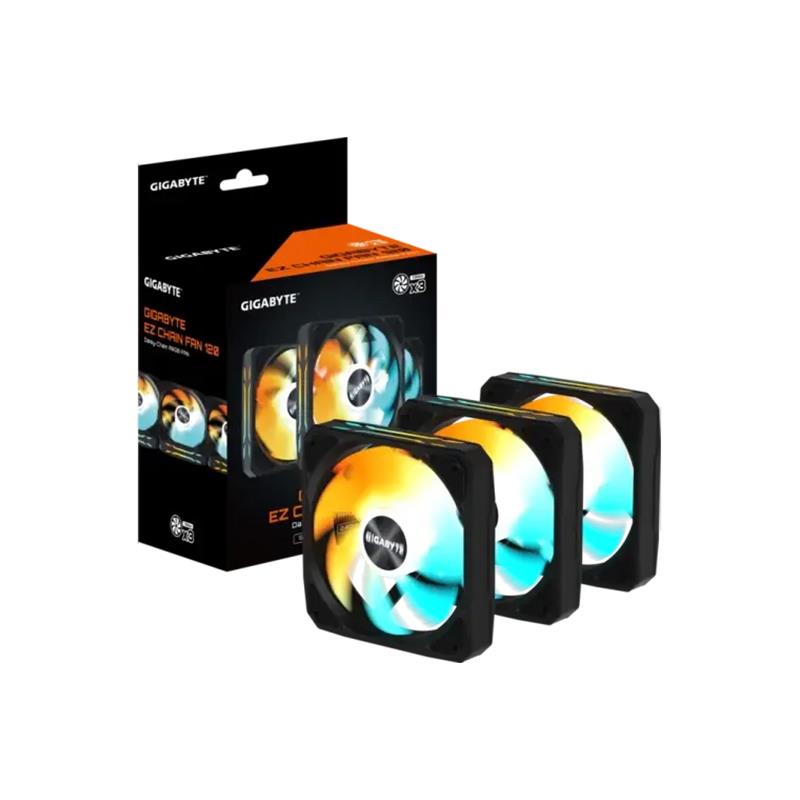 Fan Cooler GIGABYTE AORUS EZ CHAIN FAN 120x3 ARGB Negro