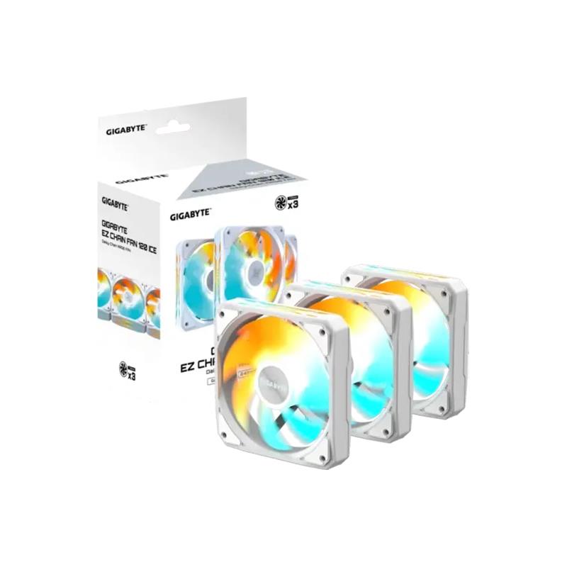 Fan Cooler GIGABYTE AORUS EZ CHAIN FAN 120x3 ARGB Blanco