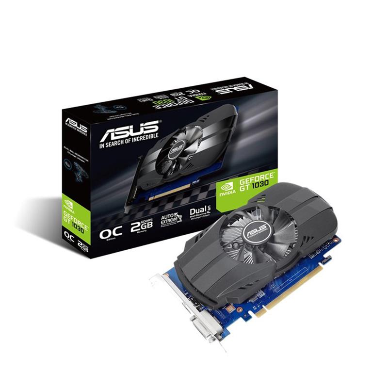 Placa de Video ASUS NVIDIA GeForce Phoenix PH-GT1030 O 2GB GDDR5