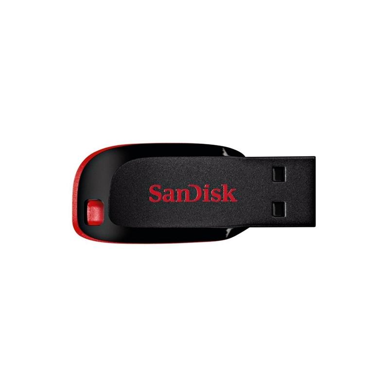 Pen Drive SANDISK Cruzer Blade 64GB USB 2.0 Tipo A Negro