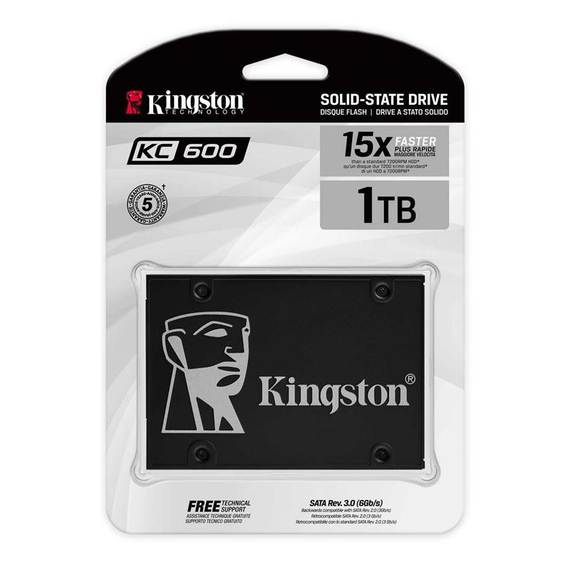 Disco Interno SSD KINGSTON KC600 1024GB 2.5