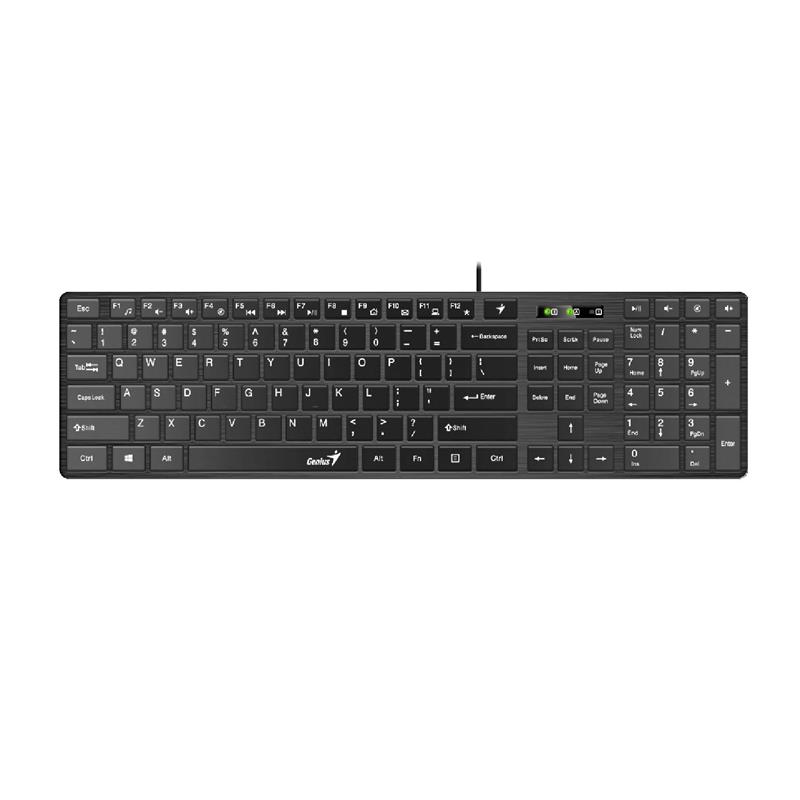 Teclado c/Cable GENIUS SlimStar 126 Negro